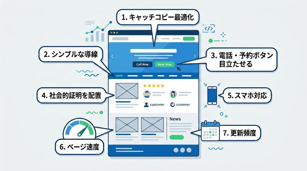 来店に繋がるHPに改善する7つのポイント
