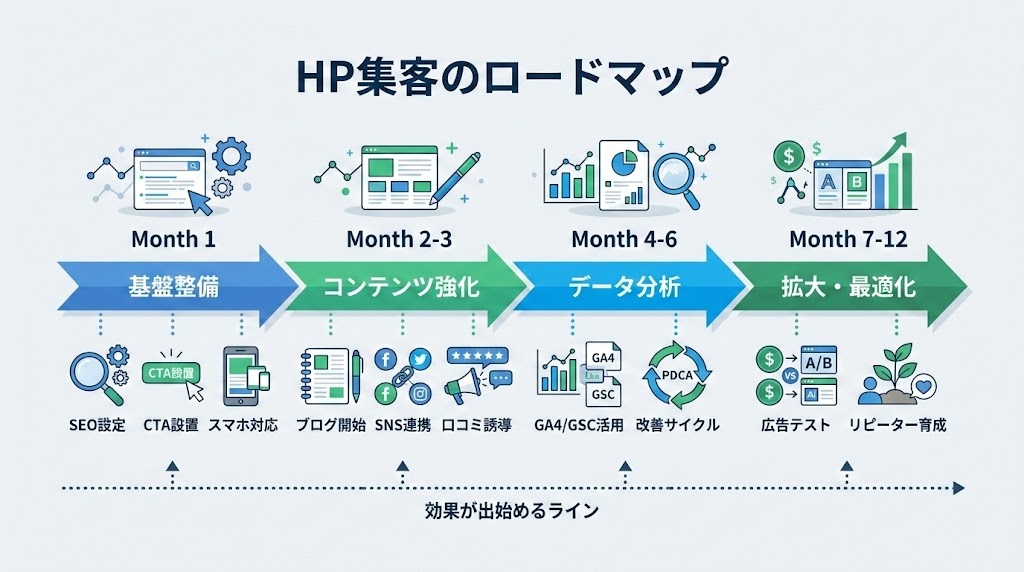 HP集客を成功させるためのロードマップ