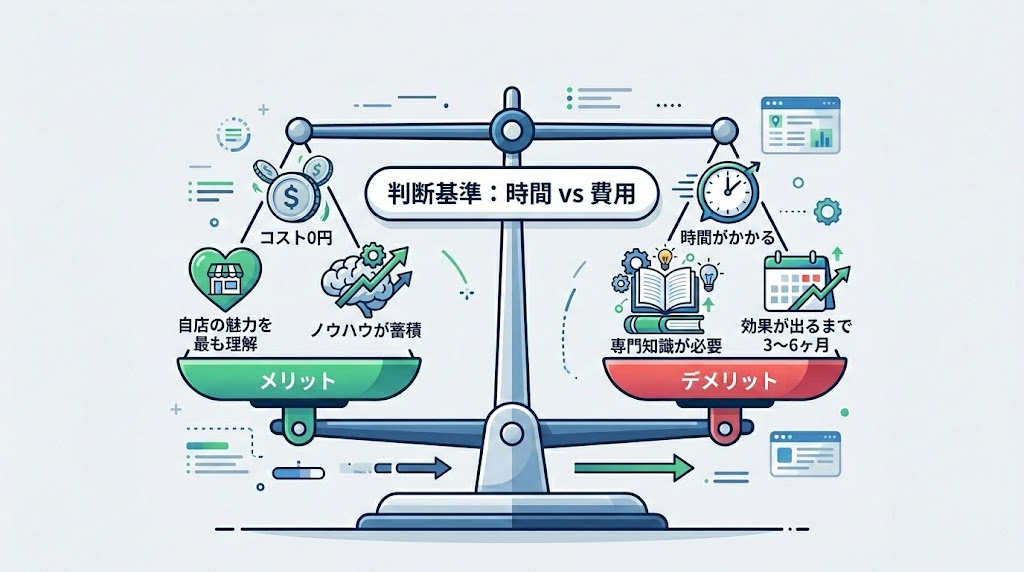 MEO対策を自分でやるメリットとデメリット
