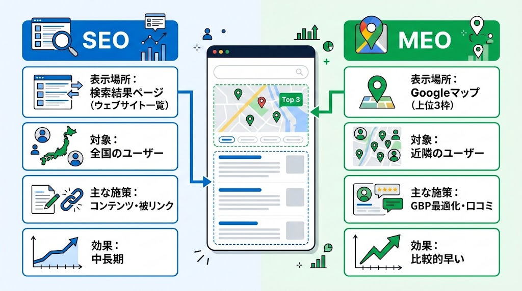 MEO対策とは？SEOとの違いを正しく理解する