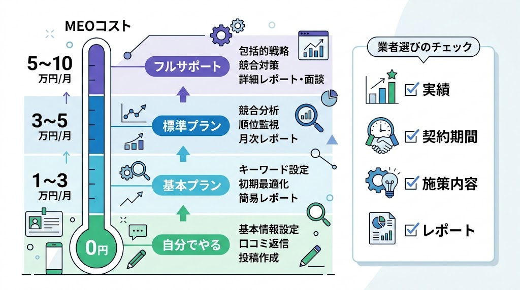 MEO対策の費用相場と業者選びのポイント