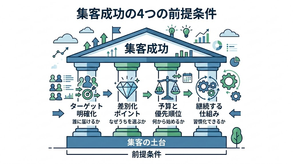 集客を成功させるために押さえるべき4つの前提