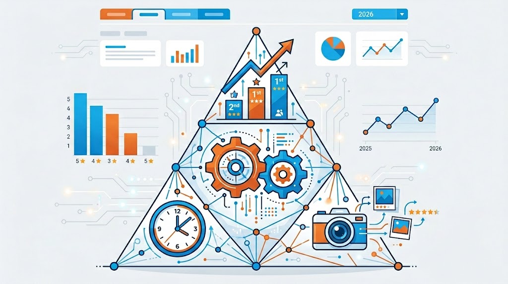 Google口コミの評価基準とアルゴリズムの図解